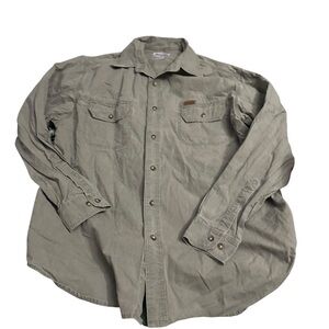 Carhartt Men's Casual Button Down Shirt - Olive